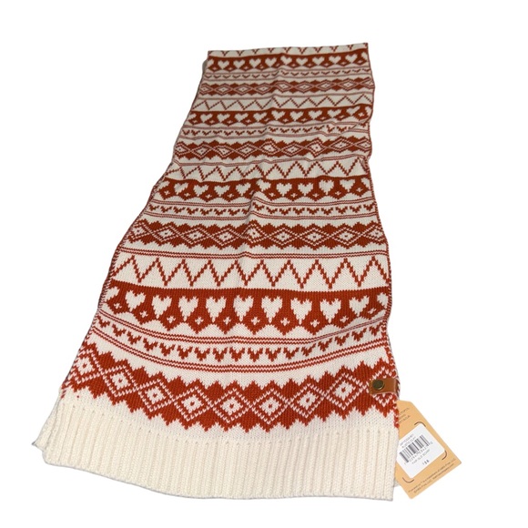 FRYE AND CO. Accessories - Frye and Co. Fair Isle Cold Weather Warm Soft Scarf In The Color Rustic Clay New